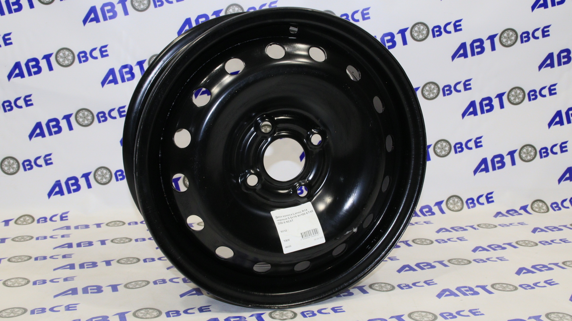 Диск колеса Lanos R14 черный 5.5x14 4x100 ET49 D56.6 NEXT - Диски